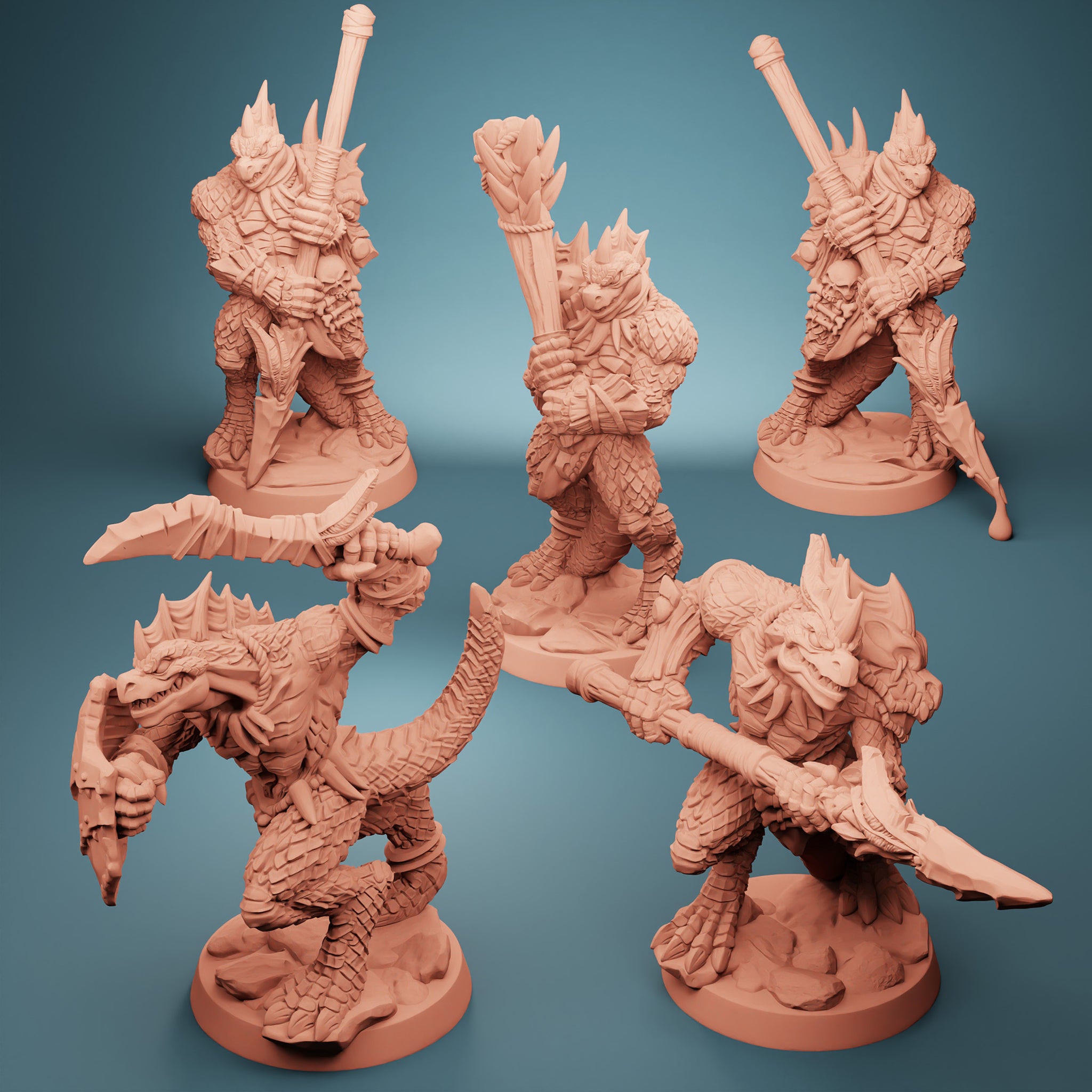 Lizardfolk (Set of 5) – The Lost Adventures Co.